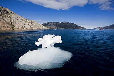 Ice floe, Prince Christian Sund, Greenland, Arctic, Polar Regions