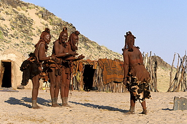 Himba people, Kaokoveld, Namibia, Africa