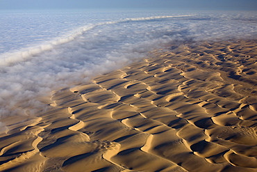 Aerial of sand dunes, Skeleton Coast Park, Namib Desert, Namibia, Africa