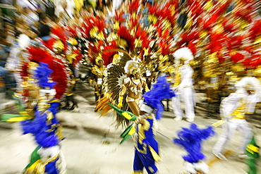 Carnival parade at the Sambodrome, Rio de Janeiro, Brazil, South America 