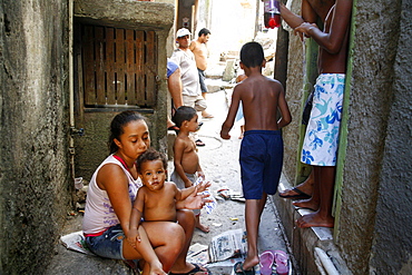 People at Rocinha favela, Rio de Janeiro, Brazil, South America