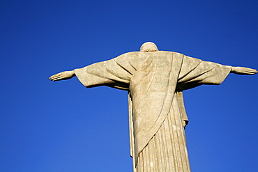 The statue of Christ the Redeemer on top of the Corcovado mountain, Rio de Janeiro, Brazil, South America 