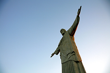 The statue of Christ the Redeemer on top of the Corcovado mountain, Rio de Janeiro, Brazil, South America 