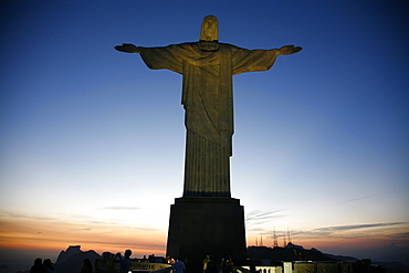 The statue of Christ the Redeemer on top of the Corcovado mountain, Rio de Janeiro, Brazil, South America 