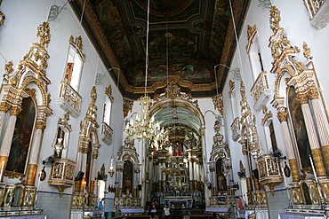 Interior of Igreja Nosso Senhor do Bonfim church, Salvador (Salvador de Bahia), Bahia, Brazil, South America 