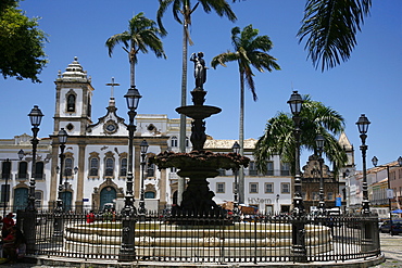 Terreiro de Jesus Square and Igreja Sao Domingos in the background, Salvador (Salvador de Bahia), Bahia, Brazil, South America 