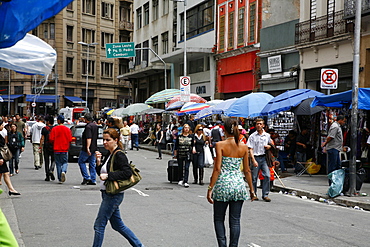 Street scene in Central downtown Sao Paulo, Brazil, South America