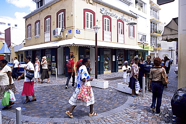 Street scene in centre of Fort de France, Martinique, Lesser Antilles, West Indies, Caribbean, Central America