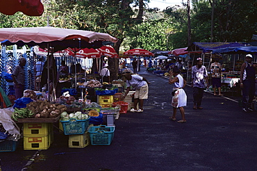 Vegetable market, Fort de France, Martinique, Lesser Antilles, West Indies, Caribbean, Central America