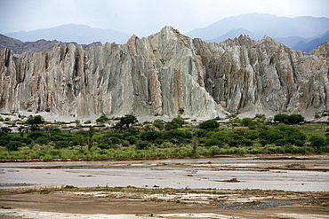 Landscape in Valles Calchaquies on the road between Cafayate and Cachi, Salta Province, Argentina, South America 