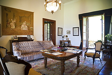 Living room at Estancia La Paz, Cordoba Province, Argentina, South America