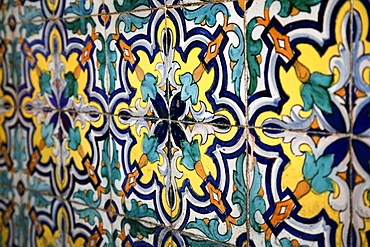 Tiles at Colegio Nacional de Monserrat, part of the Manzana Jesuitica, UNESCO World Heritage Site, Cordoba City, Cordoba Province, Argentina, South America 