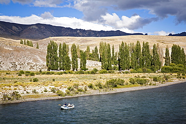 View over the Limay River in the lake district, Patagonia, Argentina, South America