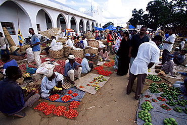 Vegetable market, Stone Town, Zanzibar, Tanzania, East Africa, Africa