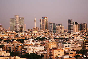 View over the skyline of Tel Aviv, Israel, Middle East 