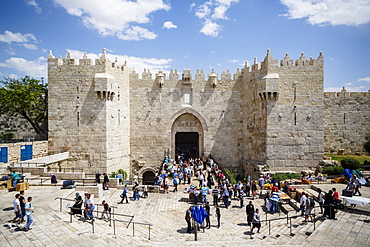 Damascus Gate in the Old City, UNESCO World Heritage Site, Jerusalem, Israel, Middle East 