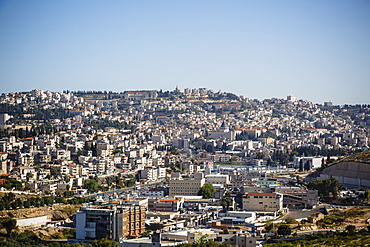 View over Nazareth, Galilee region, Israel, Middle East 