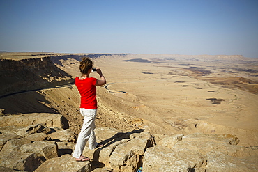 View over the Ramon crater, Mitzpe Ramon, Negev region, Israel, Middle East