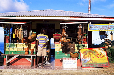 Colourful souvenir shop, Speyside, Tobago, West Indies, Caribbean, Central America