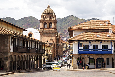 View over Convento y Templo La Merced church, Cuzco, UNESCO World Heritage Site, Peru, South America