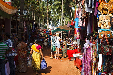 Wednesday Flea Market in Anjuna, Goa, India, Asia