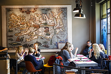 People sitting at Bunk bar and cafe, Reykjavik, Iceland, Polar Regions