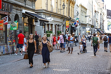 Street scene in Gamla Stan, Stockholm, Sweden, Scandinavia, Europe