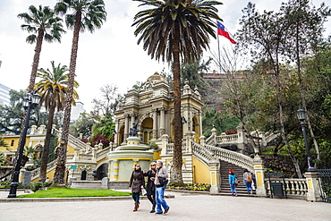 Plaza Neptuno at Cerro Santa Lucia, Santiago, Chile, South America