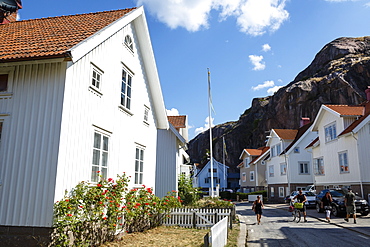 Houses in Fjallbacka, Bohuslan region, west coast, Sweden, Scandinavia, Europe