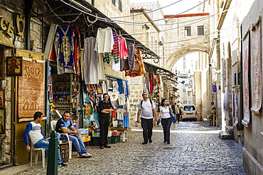 Street scene in the Old City, UNESCO World Heritage Site, Jerusalem, Israel, Middle East