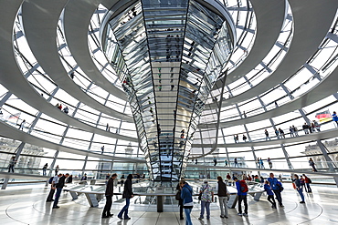 The Reichstag Dome, German Parliament building, Mitte, Berlin, Germany, Europe