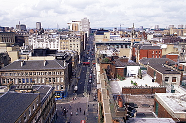 City centre skyline, Glasgow, Scotland, United Kingdom, Europe