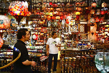 Craft and lanterns shop in the Grand Bazaar, Istanbul, Turkey, Europe