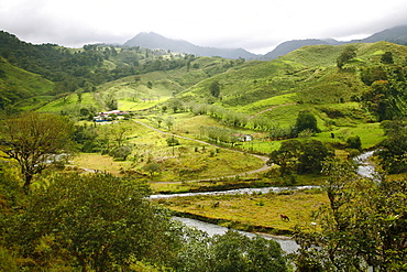 Mountain landscape in the region of Monteverde, Costa Rica, Central America