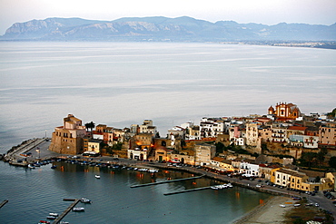 View over Castellammare del Golfo, Sicily, Italy, Mediterranean, Europe