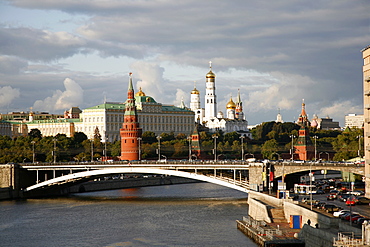 View over the Kremlin and the Moskva river, Moscow, Russia, Europe