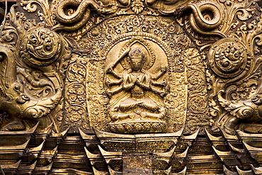 Detail, repousse work, Rato Machendranath temple, Patan, Kathmandu, Nepal, Asia