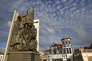 Sculpture on the harbourfront, Wellington, North Island, New Zealand, Pacific