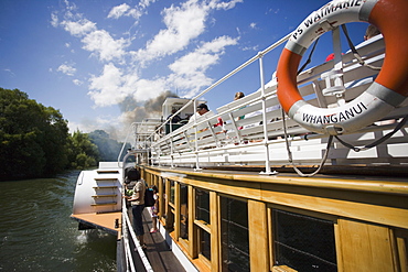 Waimarie Paddle Steamer, Wanganui (Whanganui), North Island, New Zealand, PacificThe restored boat is the only paddle steamer in New Zealand.