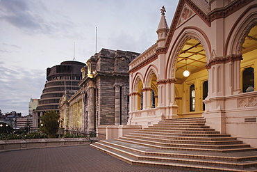 Beehive, Parliament House and Parliamentary Library, Wellington, North Island, New Zealand, Pacific