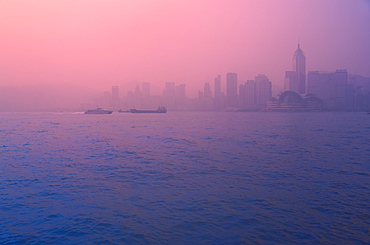 Morning at Hong Kong harbour, Hong Kong, China, Asia