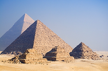 The Pyramids of Giza, Giza, UNESCO World Heritage Site, near Cairo, Egypt, North Africa, Africa