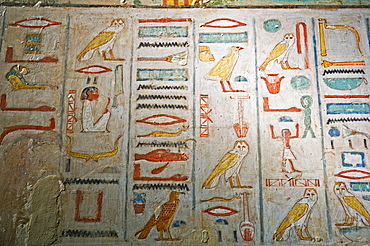 Detail from the texts, Tomb of Rekhmire, West Bank, Thebes, UNESCO World Heritage Site, Egypt, North Africa, Africa