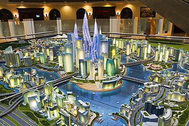 Model of The Lagoons, Dubai, United Arab Emirates, Middle East