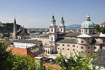 Old Town seen from fortress Hohensalzburg, Salzburg, Austria, Europe