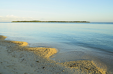 View of Gili Meno from Gili Air, Lombok, Indonesia, Southeast Asia, Asia