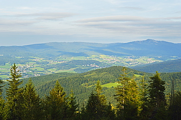 View of the Bavarian Forest, near Furth im Wald, Bavaria, Germany, Europe