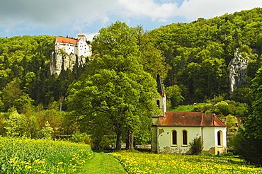 Prunn Castle, near Riedenburg, Altmuehl Valley, Bavaria, Germany, Europe 