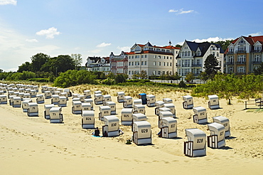 Beach chairs, Bansin, Usedom, Mecklenburg-Vorpommern, Germany, Baltic Sea, Europe 