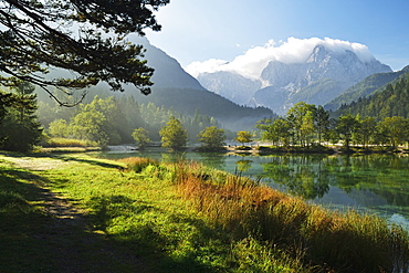 Lake Jasna and Julian Alps, Kranjska Gora, Slovenia, Europe